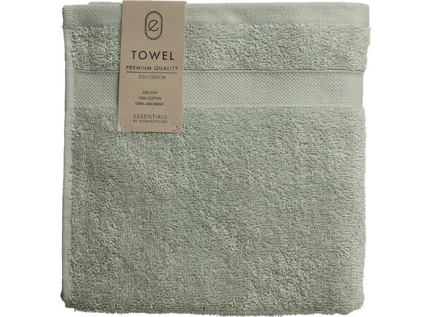 Håndkle 50x100cm lysegrønn 100% Bomull 550g/m 