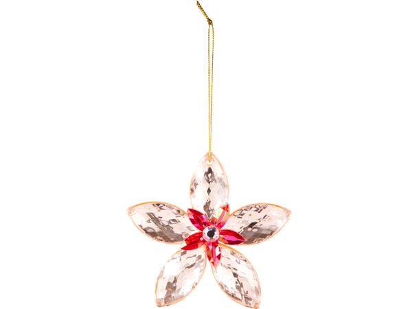 Julepynt julerose henge PE 11cm 2ass Display 30stk 