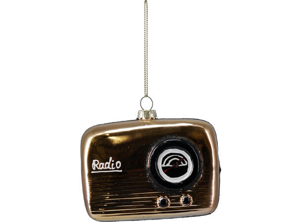 Juletrepynt radio glass 10,5cm 2ass Display 12stk 