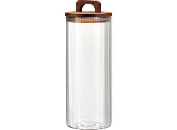 Krukke glass m/trelokk 10x28cm 1650ml 