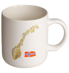Krus Norgeskart 330ml 8x9cm 200g