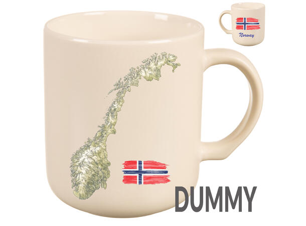 Krus Norgeskart 330ml 8x9cm 200g 