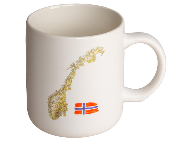 Krus Norgeskart 330ml 8x9cm 200g 