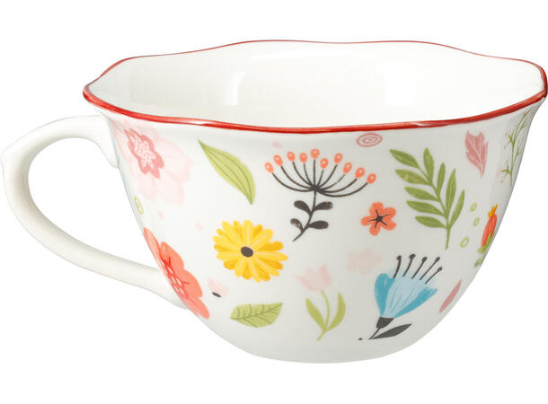 Krus blomsterdesign 14x9cm 570ml 4ass 