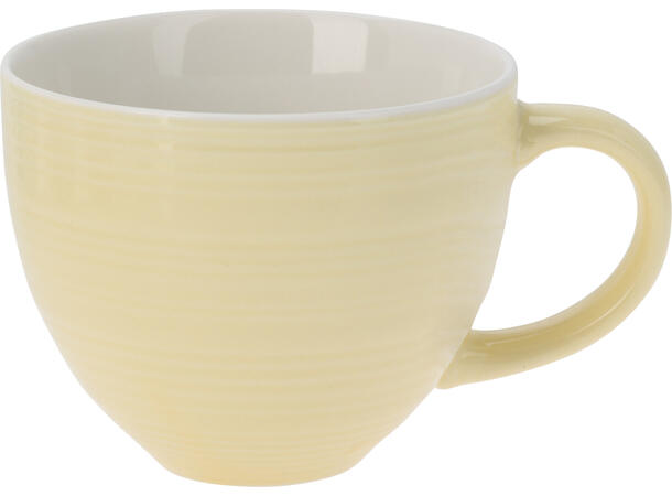 Krus jumbo porselen 11x9,5cm 6ass 520ml To-farget med pregede striper 