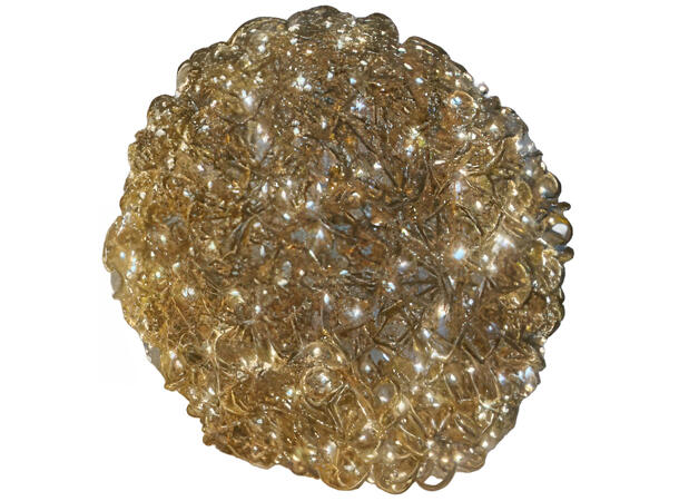 Kule 600LED pærer gull metall 40cm IP44 24V/6W 5m ledning Timer 6/18 