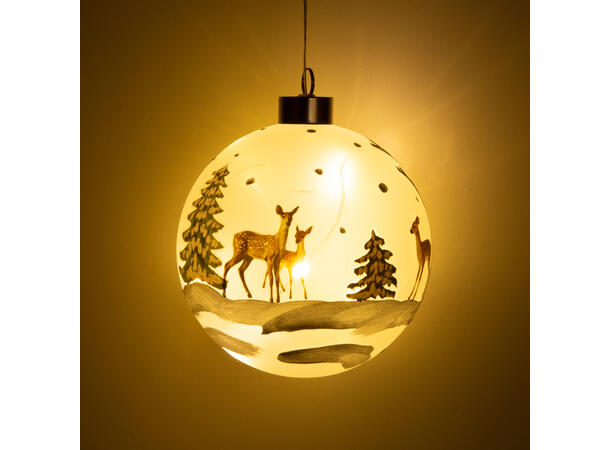 Kule LED henge dådyr 15cm Batteri: 2xAA 