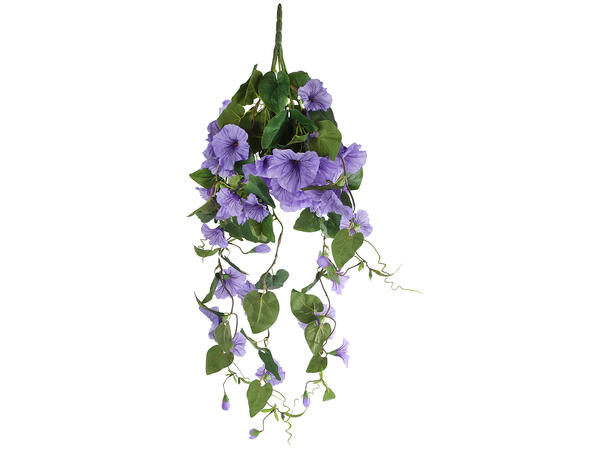 Kunstig hengeplante Petunia lilla 79cm 