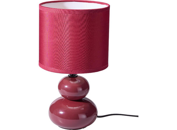Lampe keramikk burg m/skjerm h:29,5cm Forpk 6stk Lyspære E14 Max 40W 