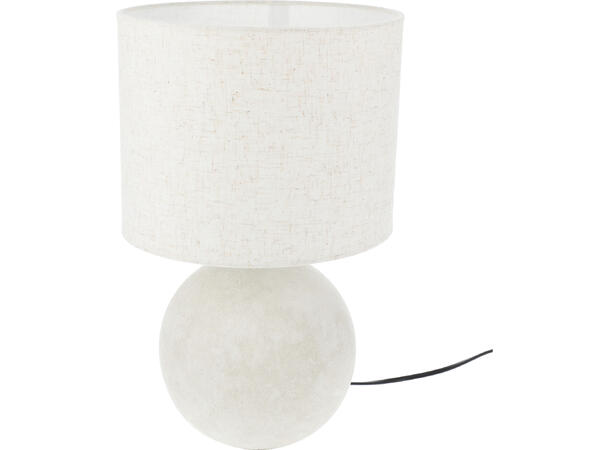 Lampe offwhite keramikk m/skjerm 36,5cm 