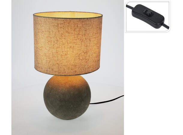 Lampe offwhite keramikk m/skjerm 36,5cm 