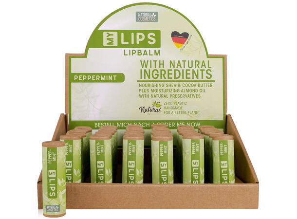 Leppepomade My lips peppermynte Display 36stk 10g Håndlaget 
