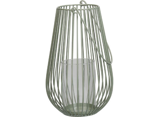 Lykt spiler 21x35cm metall glass grønn Forpk 2stk Vekt 1322g 