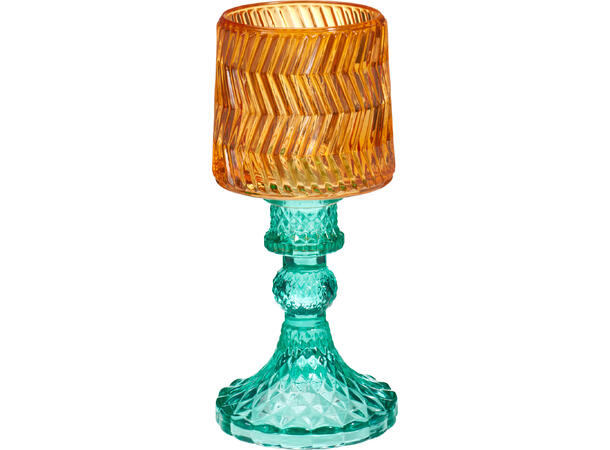 Lysestake til telys glass 8x17,5cm 3ass 