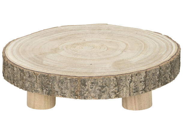 Lysfat m/føtter beiset paulownia 22x6cm 