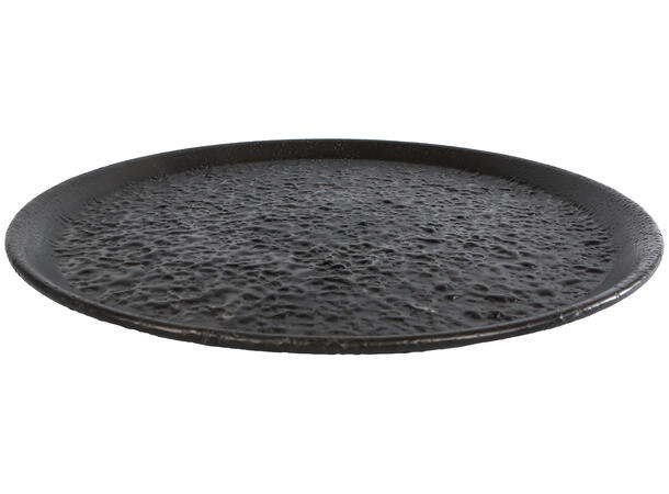 Lysfatt brett antikksort aluminium 35cm 