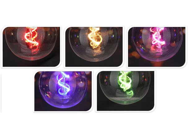 Lyslenke 10stk LED 10m 8x11cm flerfarget 