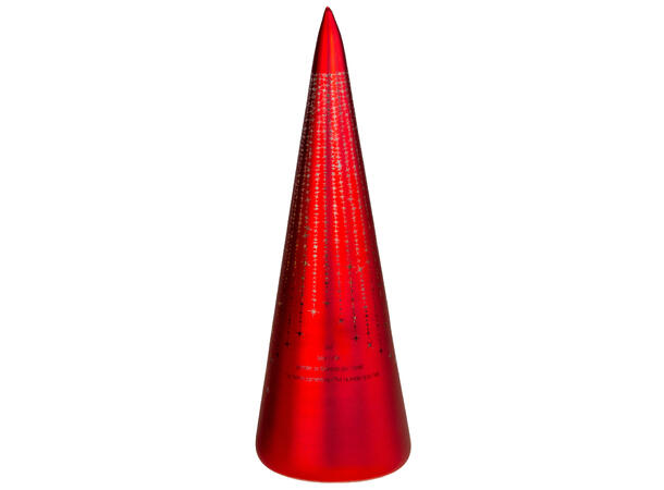 Lyslykt LED Det lyser... Rød kjegle 30cm Batteri: AAAx3 T: 6/18t 20LED 