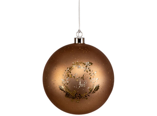 Lyslykt LED Julekrans brun rund 15cm Batteri: AAx2 Timer 6/18t 15 ledpærer 