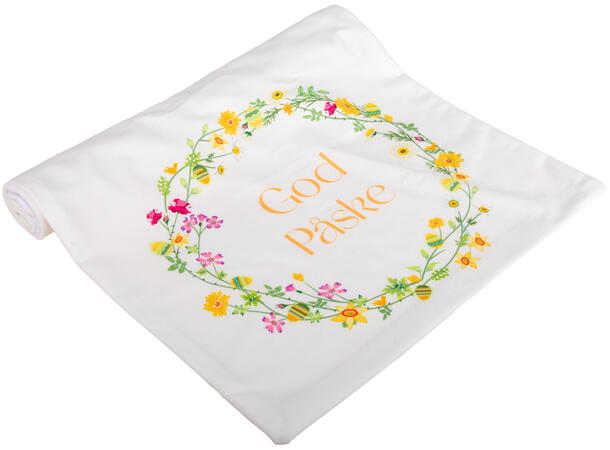 Løper krans God Påske 40x140cm 100 % polyester 