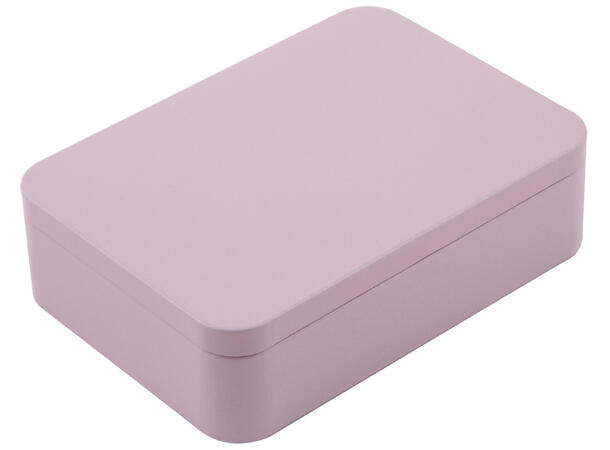 Metallboks Rosa pastell 14x10x3cm Næringsmiddelsgodkjent 