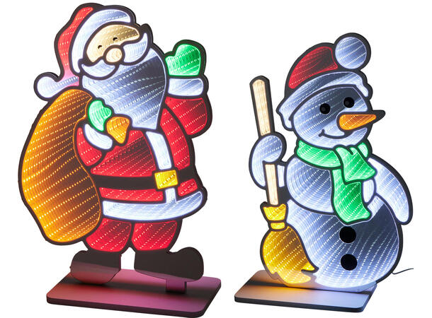 Nisse snømann 45-50cm LED 2ass 12V adapter Timer 6/18t 