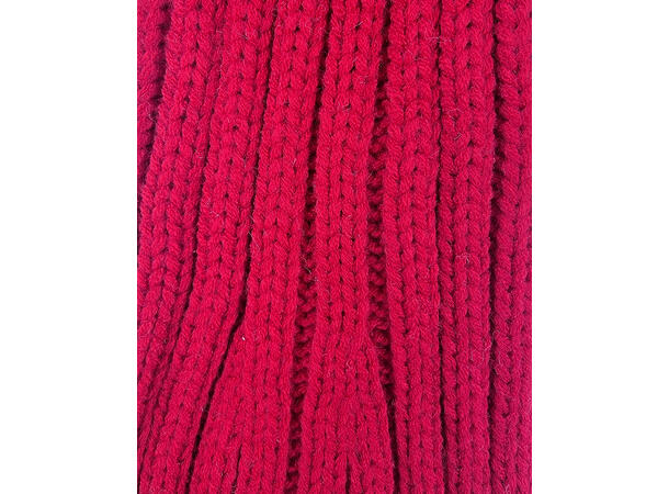 Nisselue ribbestrikket Rød m/hvit 65cm 