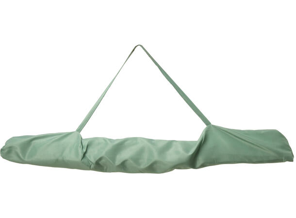 Parasoll grønn m/frynser 156x176cm Hvit stålstang,UPF30+, polyester 140g/m² 