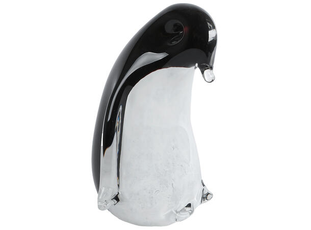 Pingvin svart/hvitt glass 7,5x11x14cm Forpakning 8stk 