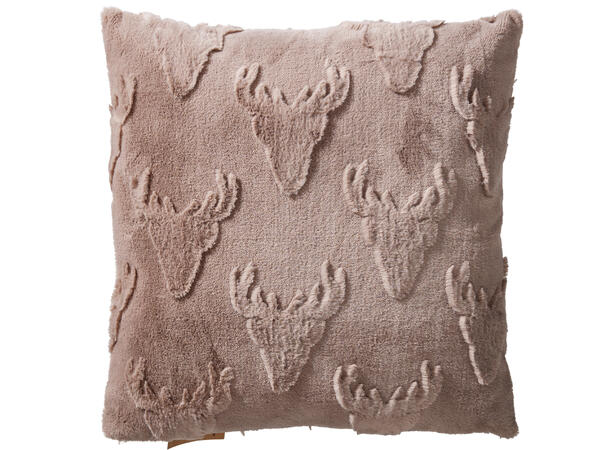 Pute reinsdyrhode plysj 45x45cm 4ass Polyester Rød Grønn Hvit Beige 