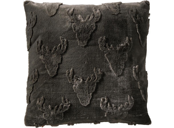 Pute reinsdyrhode plysj 45x45cm 4ass Polyester Rød Grønn Hvit Beige 