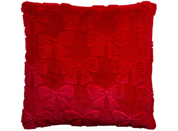 Putetrekk sløyfe julerød 45x45cm Polyester 