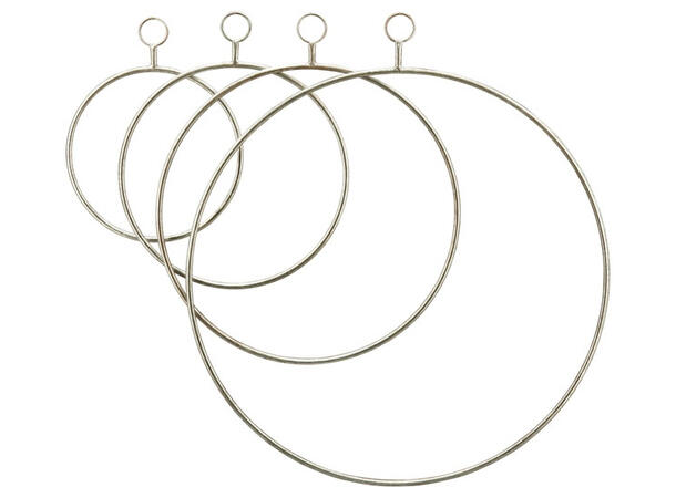 Ring henge sølv metall 83x1x93,5 cm Forpk 4stk 