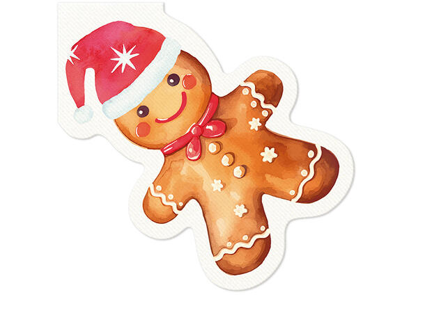 Serviett Airlaid Pepperkakemann Lunsjserviett 10 stk 3-lags 33x33cm 