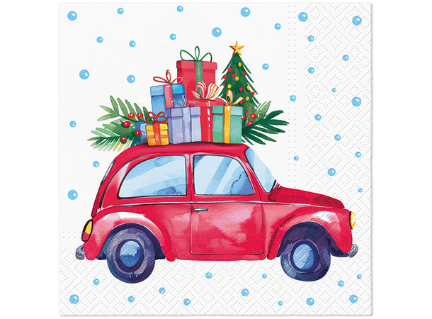 Serviett Holly Truck Lunsjserviett 20 stk 3-lags 33x33cm 
