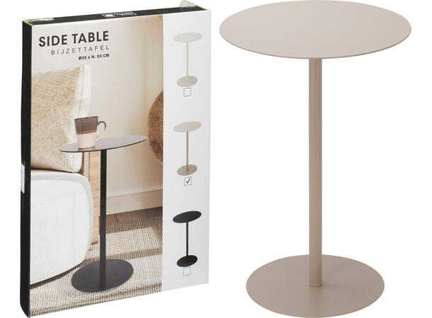 Sidebord sand metall 35x53cm Vekt 3,85kg 