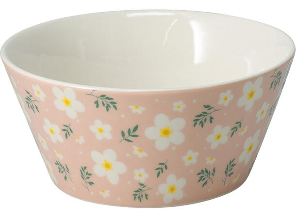Skål blomsterdesign 380ml 14cm 4ass 
