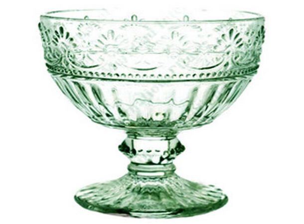 Skål dessert grønn mønstret 10,5x10cm Verrerie 