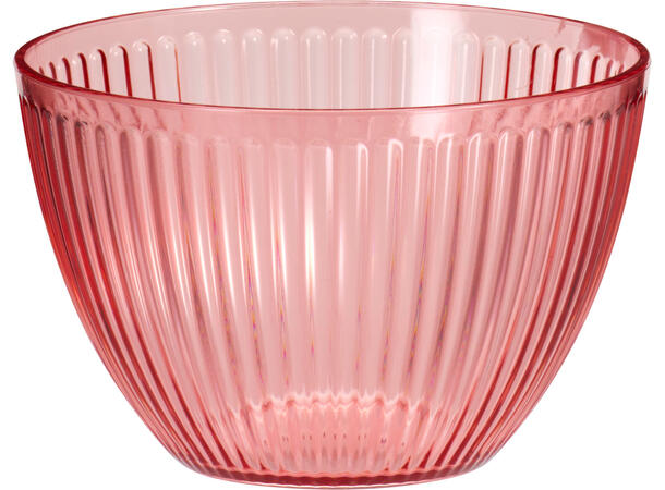 Skål stripet 13,5x8,5cm 4ass 740ml PP materiale 