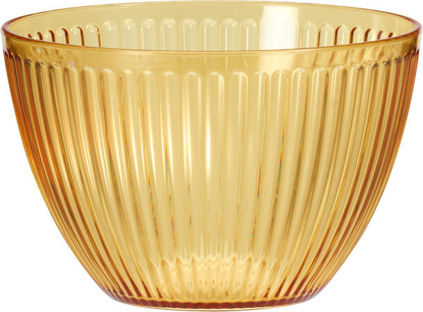 Skål stripet 13,5x8,5cm 4ass 740ml PP materiale 