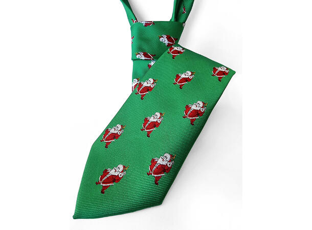 Slips grønn m/nisse Voksen L:144cm Polyester. Pakket i gaveeske 