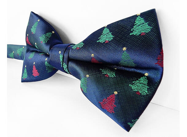 Sløyfe blå m/juletre voksen Pakket i gaveeske 