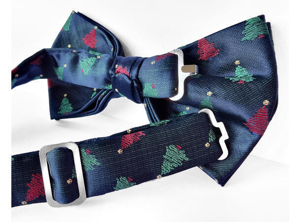 Sløyfe blå m/juletre voksen Pakket i gaveeske 