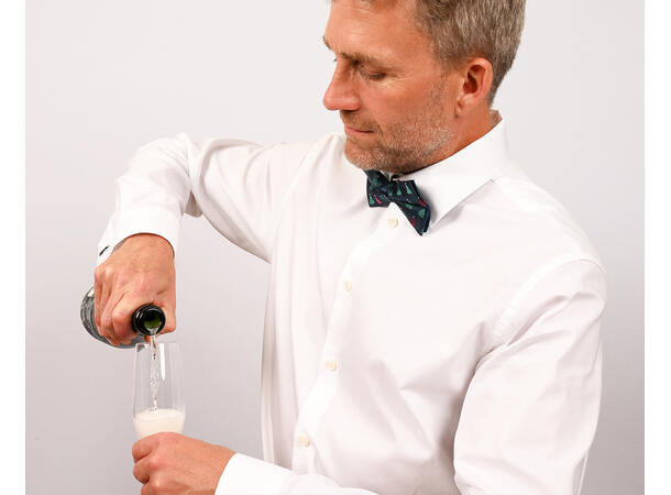 Sløyfe blå m/juletre voksen Pakket i gaveeske 