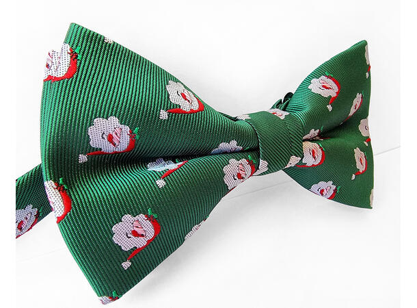 Sløyfe grønn m/nisse voksen Pakket i gaveeske 