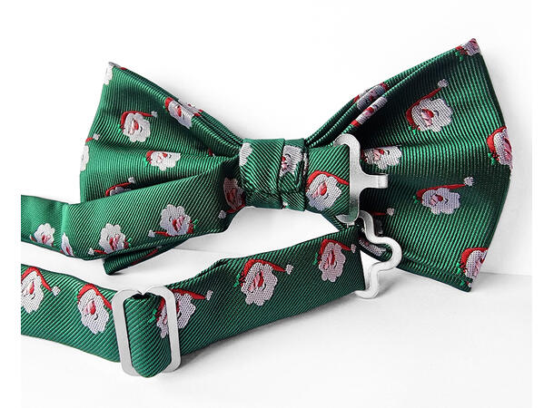 Sløyfe grønn m/nisse voksen Pakket i gaveeske 