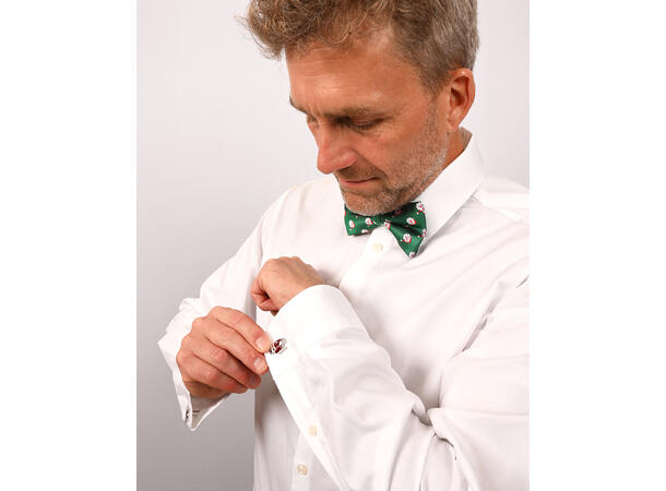 Sløyfe grønn m/nisse voksen Pakket i gaveeske 