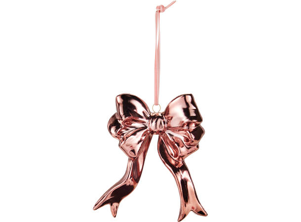 Sløyfe rød burg akryl PE 9x9,5cm 4ass Display 48stk 