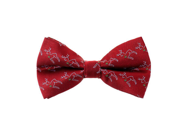 Sløyfe rød m/reinsdyr voksen Pakket i gaveeske 