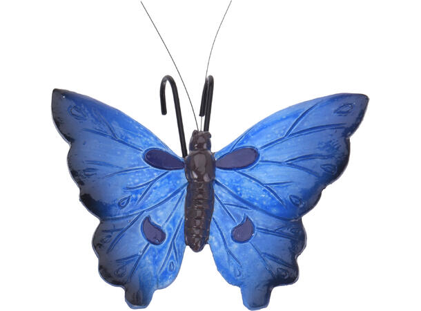 Sommerfugl til kant 13x10x5cm 6ass 24 stk i display. 